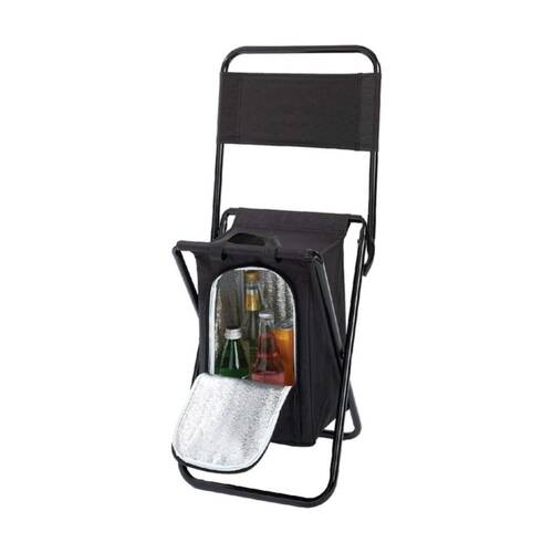 Braz Portable Outdoor Camping Patio Folding Cooler Chair 76x34x33cm Black