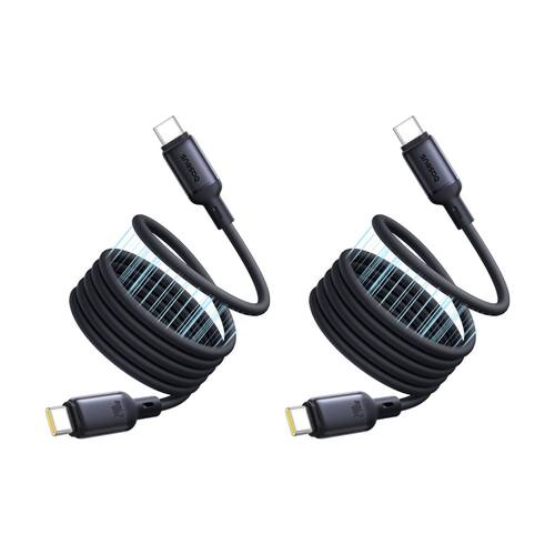 2PK Baseus PicoGo Magnetic 240W Fast Charging Durable USB-C Cable 1m Black