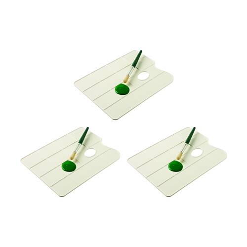 3PK Educational Colours Flat Painting Palette 300mm x 225mm White Kids Art/Craft
