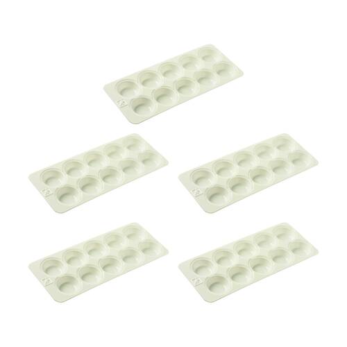 5PK Educational Colours 10 Well Painting Palette Tray White Kids Art/Craft