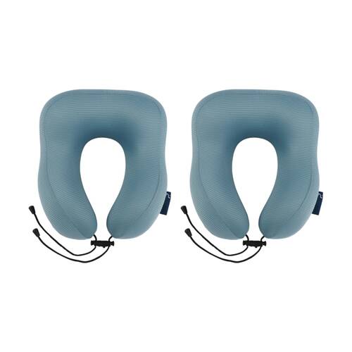 2PK Paklite Neck Pillow Travel Support Lightweight Comfortable Blue