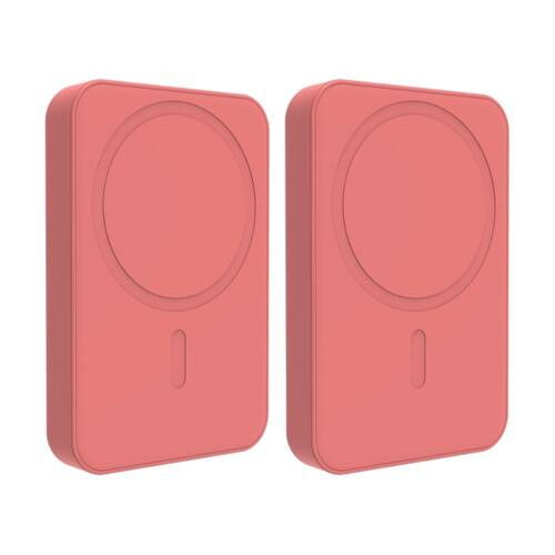 2PK Laser Magnetic 5000mAh Dual Device Wireless Charging Power Bank Sunset Coral