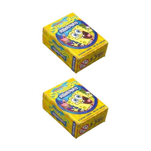 2x Aquarius SpongeBob SquarePants Chiisai Mini Playing Cards Deck Game 3Y+