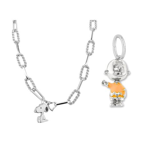 Couture Kingdom Peanuts Silver Snoopy Charlie Brown Charm & Necklace
