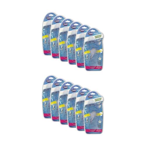 12PK Stepz Female Massage Insoles Pair Size 5-10 Women's Shoes