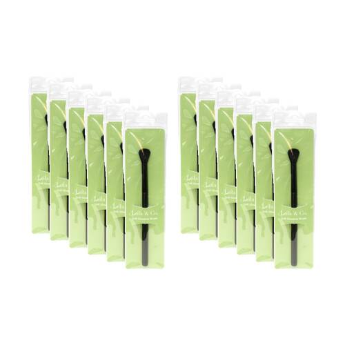 12PK Lola & Co Soft Shadow Eyeshadow Blending Makeup Accessory Brush Black