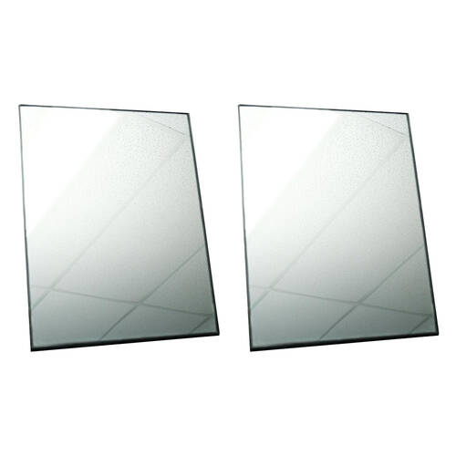 2PK Braz A4 Desk Makeup Mirror W/ Metal Stand Black Frame