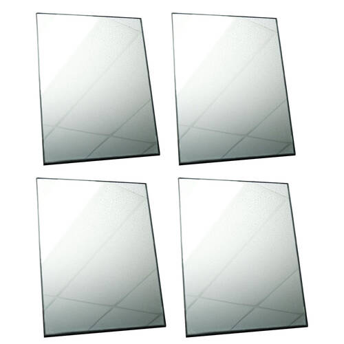 4PK Braz A4 Desk Makeup Mirror W/ Metal Stand Black Frame