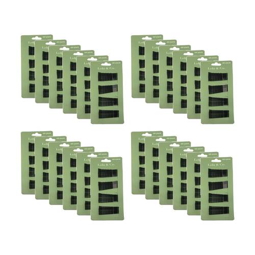24x 60pc Lola & Co Regular Bobby Pin Set Women's Hair Accessories Black