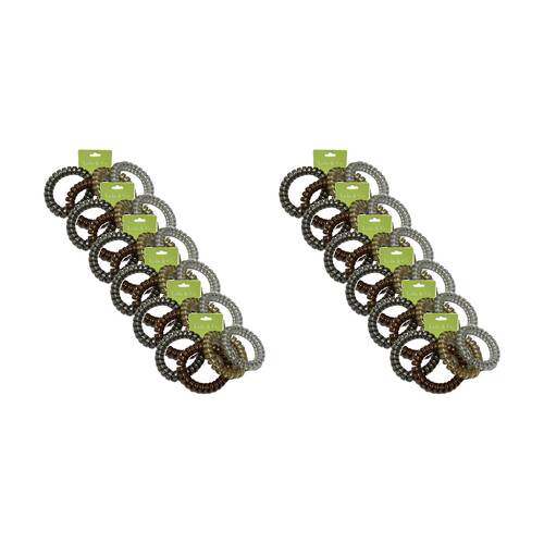 12x 4pc Lola & Co Spiral Anti Kink Hair Tie Set Women's Accessories Assorted