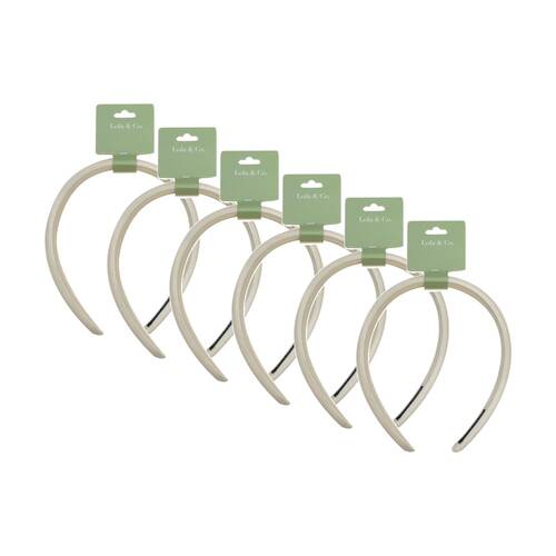 6PK Lola & Co Satin Headband Women's Hair Accessories Assorted