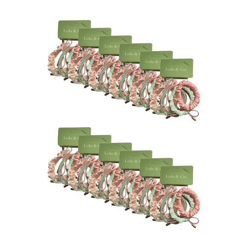 12x 6pc Lola & Co Hair Tie Accessory Set Women's Accessories Assorted