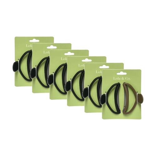 6x 2pc Lola & Co Hair Claw Clip Set Women's Accessories Simple 9cm