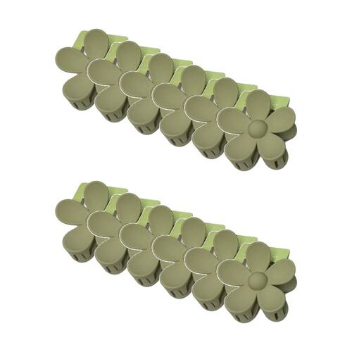 12PK Lola & Co Hair Claw Clip Women's Accessories Flower 8cm Assorted