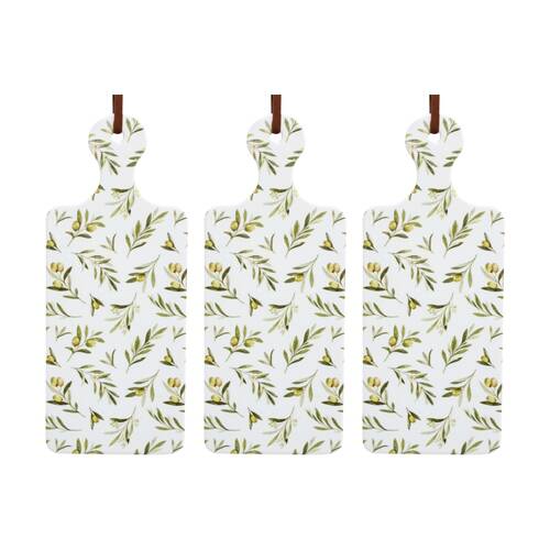 3PK LVD Olives Rectangular Ceramic/Cork Trivet Home Kitchen Decor 30x12cm