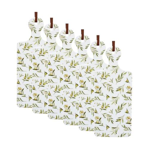 6PK LVD Olives Rectangular Ceramic/Cork Trivet Home Kitchen Decor 30x12cm