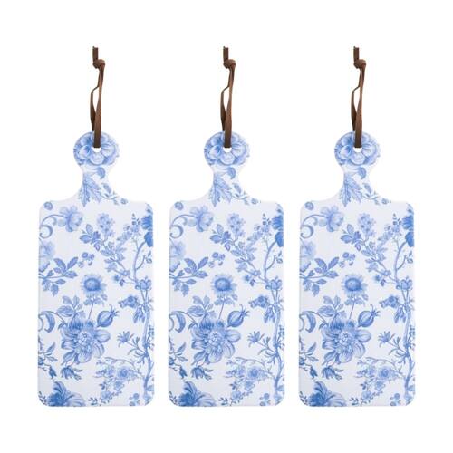 3PK LVD French Country Rectangular Ceramic/Cork Trivet Home Decor 30x12cm