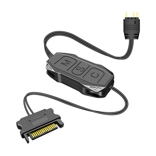 Cruxtec PCL-SK01-BK MINI Controller SATA 15-Pin Male to 5V 3-Pin ARGB