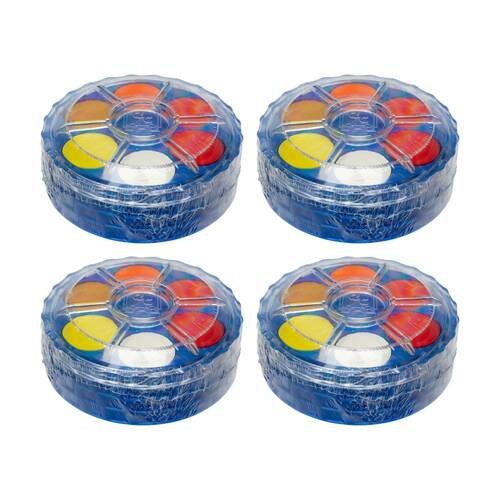 4PK Educational Colours 18 Disc Stack-Twist Watercolour Paint Set Kids Art/Craft