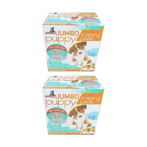 2x 50pc Braz Puppy Obedience Toilet Training Super Absorbent Pads Jumbo 60x90cm