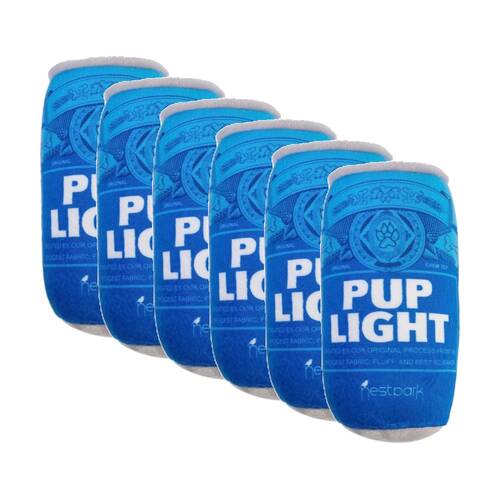 6PK Braz Soft Cuddly Throwing Plush Pet Dog Toy Pup Light Design Blue