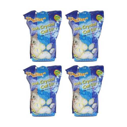 4PK Kingstar Fresh Crystal Odour Control Kitty Litter Bag Up to 40 Days 5L