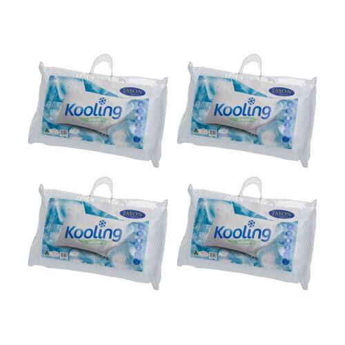 4PK Jason Kooling Firm Pillow Cooling Knitted Polyethylene Surface Standard