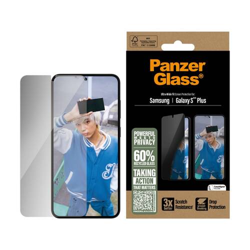 Panzer PanzerGlass UltraWide Fit Privacy SP - Samsung GS25+ Clear