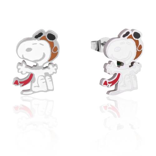 Couture Kingdom Peanuts Snoopy Flying Ace Stud Earrings Jewellery Silver