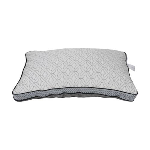 4PK Odyssey Living Thermo Comfort Crumbed Memory Foam Pillow White/Grey Standard