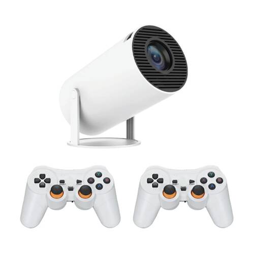 3pc Laser Smart Gaming Projector WIth 50 Games & Two Controllers White