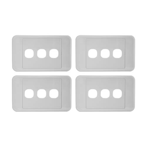 4PK Pro2 3 Gang Wall Plate Suits Clipsal 2000 Electrical Accessories Plastic