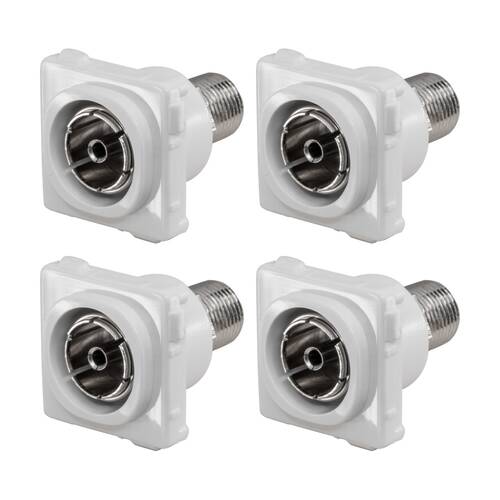 4PK Pro2 Pal Socket To F Insert Suit Clipsal Wall Plate Adapter Networking