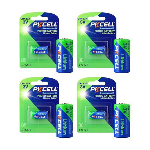 4PK Pkcell 3V Lithium Cr123A Battery Photo CR123A CR17345 Rechargeable Batteries