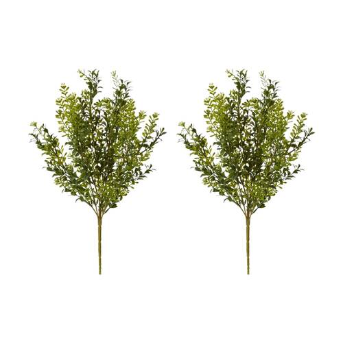 2PK E Style Boxwood Seeding Bush Outdoor Plastic Wire Green 25x25x51cm