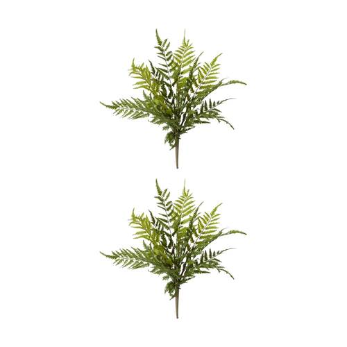 2PK E Style Fern Chain Outdoor Plastic Wire Plant Green 36x36x46cm
