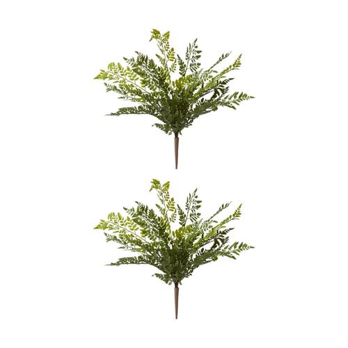 2PK E Style Fern Tassel Outdoor Artificial Plant Stem Plastic Green 36x36x46cm