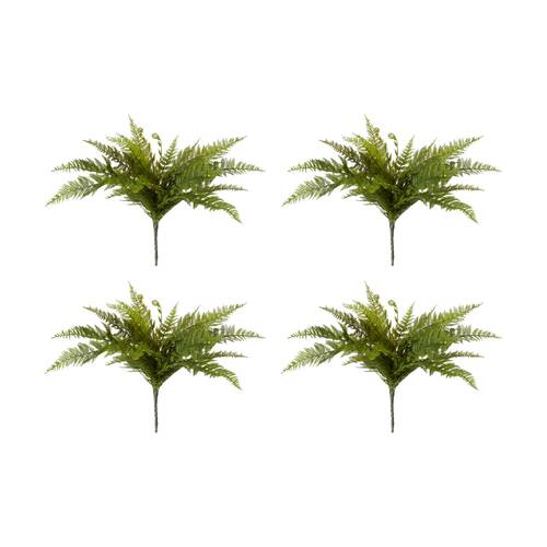 4PK E Style Fern Tassel Artificial Plant Plastic Wire Lifelike Green 45cm