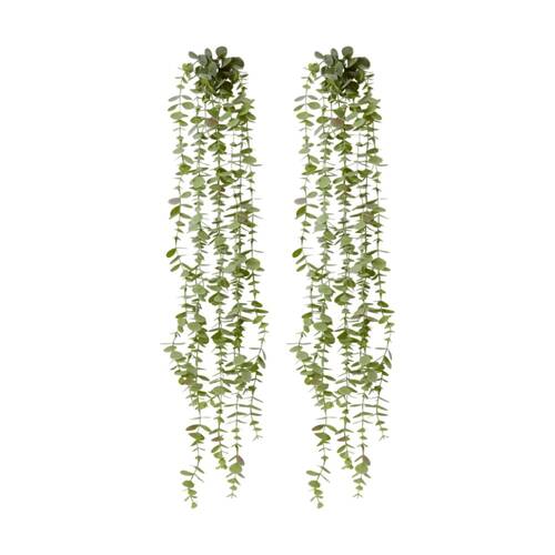 2PK E Style Coin Leaf Hanging Bush Artificial Plant Plastic Wire 81cm