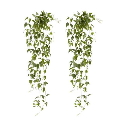 2PK E Style Clematis Hanging Vine Artificial Plant Plastic Wire Green 90cm