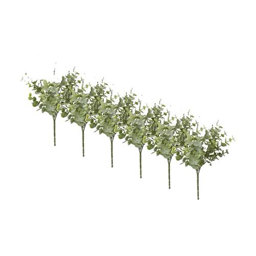 6PK E Style Eucalyptus Bush Artificial Indoor Plant Durable Green 15x15x24cm