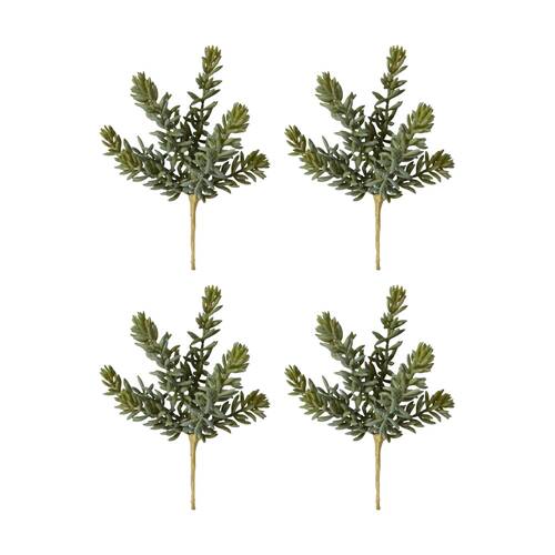 4PK E Style Sedum Stem Artificial Plant Indoor Decor Durable Green 12x10x20cm
