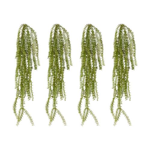 4PK E Style Sawtooth Hanging Plant Artificial Indoor Decor Green 16x14x80cm