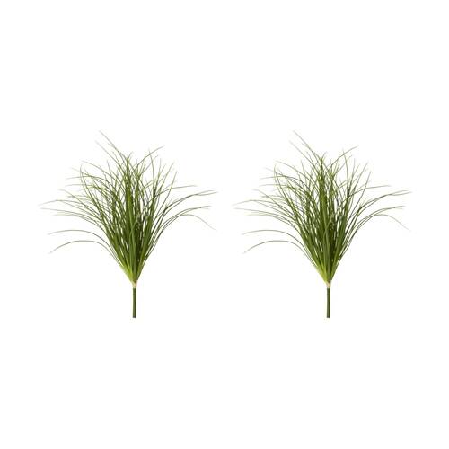 2PK E Style Grass Tussock Plant Green Lifelike Artificial Indoor 55x55x65cm