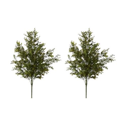 2PK E Style Hedge Bush Artificial Indoor Interior Plant Durable Green 59x53x78cm