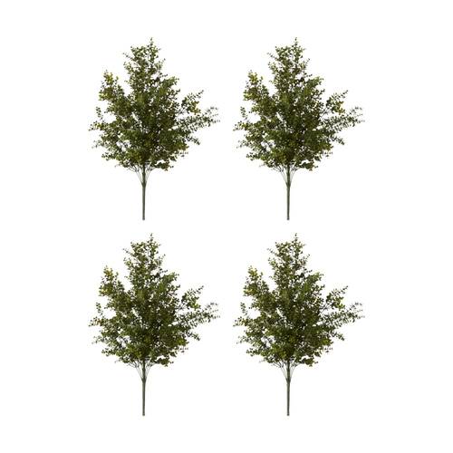 4PK E Style Hedge Bush Artificial Indoor Interior Plant Durable Green 59x53x78cm