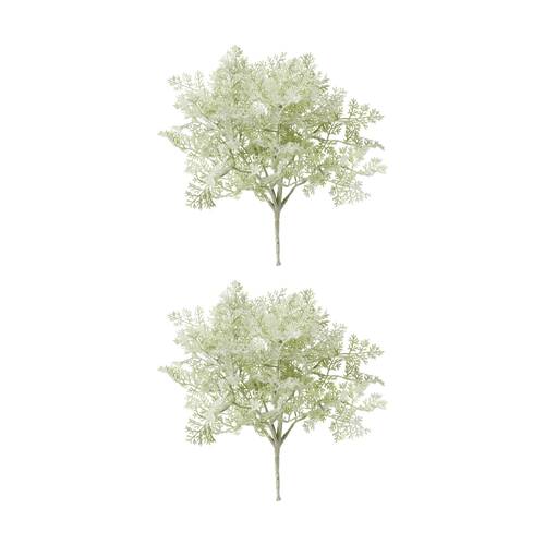2PK E Style Artemisia Bush Plastic Wire Indoor Outdoor Grey Green 28x28x30cm