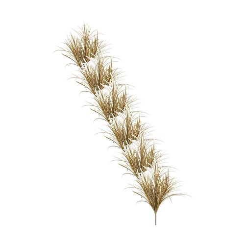 6PK E Style Grass Bush Artificial Plant Indoor Use Light Brown 52x46x64cm