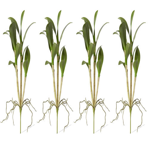 4PK E Style Orchid Dendrobium Foliage Artificial Plant Indoor Green 26x11x46cm