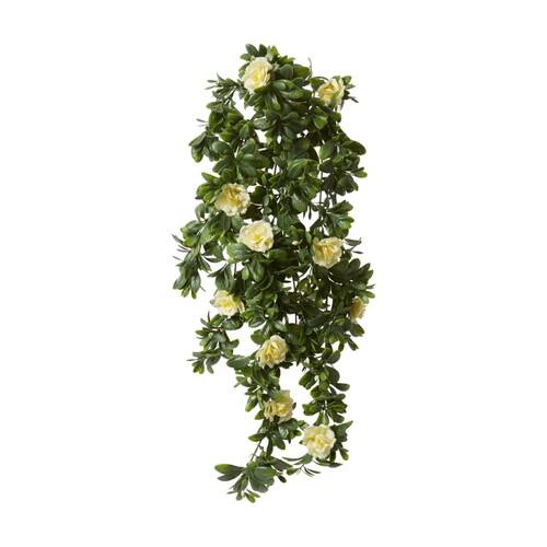 E Style Begonia Outdoor Hanging Plant PE PVC Material White 40x20x89cm